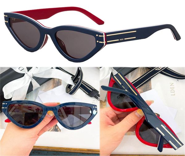 Sonnenbrille für Damen, Cat-Eye-Mode, Catwalk-Optik, weiß, roter Rahmen, Damen-Luxusbrille, Signature B2U-Linse mit Buchstaben und UV 2491997