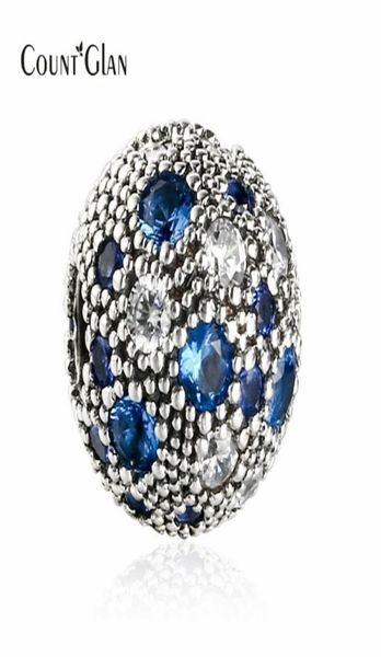 Bracciale adatto 2017 Estate New Blue Cosmic Stars Clip fissa perline con ciondolo per creazione di gioielli Perlina decorativa in argento sterling 9259746398