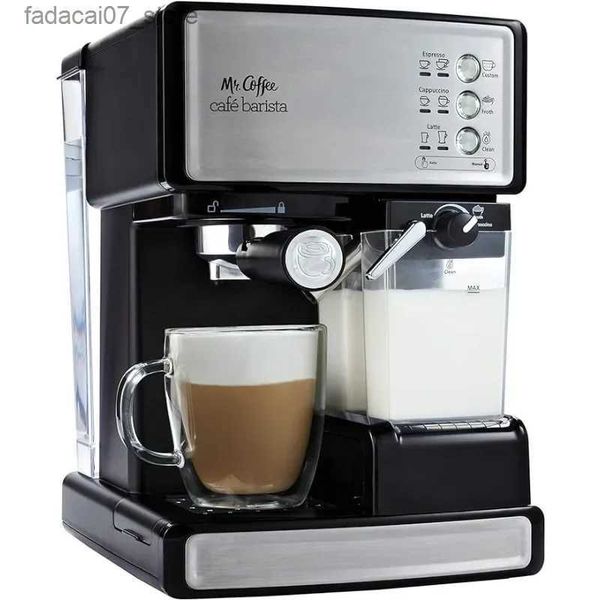 Macchina per il caffè Macchina per caffè espresso e cappuccino Macchina per caffè programmabile con montalatte automatico e pompa da 15 bar Acciaio inossidabile Argento Q240218
