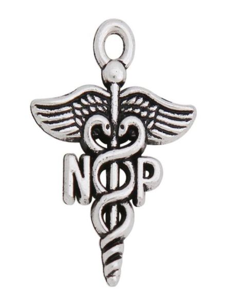 Fascino caduceo medico in lega vintage infermiera praticante NP gioielli fai da te ciondoli 1822mm AAC16194884970