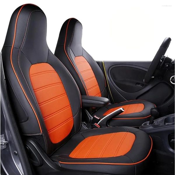 Capas de assento de carro personalizadas para Smart 453 Fortwo 2024 Cobertura protetora completa almofada de couro
