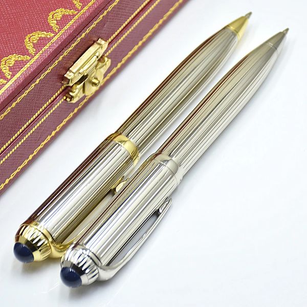 17 стилей - Высококачественная шариковая ручка серии R с металлической полосой, офисные школьные канцелярские принадлежности, гладкие шариковые ручки с верхом из драгоценного камня 240130