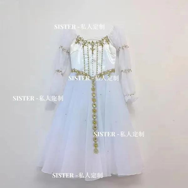 Сценическая одежда, элитный индивидуальный костюм-пачка Мариинского костюма, сцена «Лебединое озеро», тройное танцевальное платье, детский конкурс