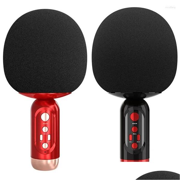 Mikrofonlar Kablosuz Bluetooth Mikrofon Çifti Bağlantılı Cep Telefonu Taşınabilir Karaoke El Taşınır Kondansatör Damlası Teslimat DHSWI