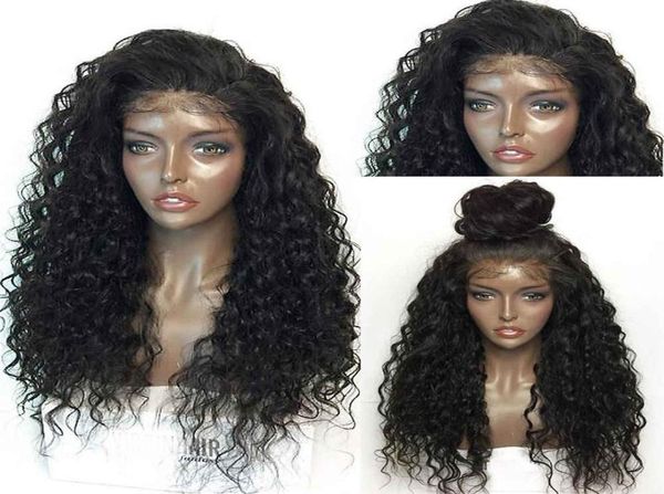 22 pollici Afro crespo ricci 13x4 parrucca anteriore in pizzo sintetico simulazione parrucche dei capelli umani perruques de cheveux humains FY0015037509
