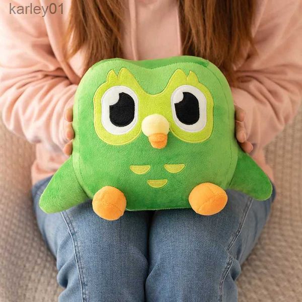 Мягкие плюшевые животные Прекрасный зеленый Duolingo Сова Игрушка Дуэт Plushie из мультфильма Аниме Кукла Мягкие животные Дети Подарок на день рождения YQ240218