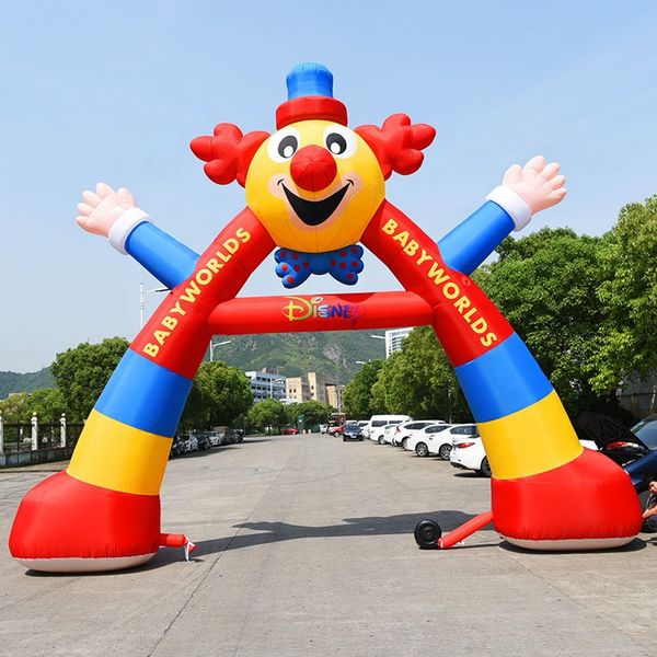 Arco de palhaço inflável de alta qualidade, 8mw (26 pés), arcos de minions, decorações de loja, local, adereços, publicidade, brinquedo de festa