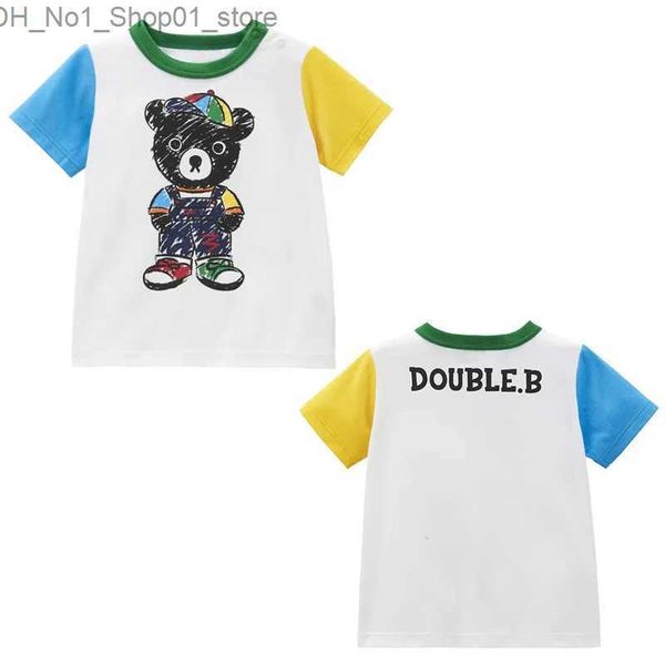 T-shirt Estate Ragazzi T-shirt manica corta Cartoon Bear T-shirt Vestiti per ragazzo Top carini T-shirt per bambini Graphic Top Poleras Roupa Infantil Q240218