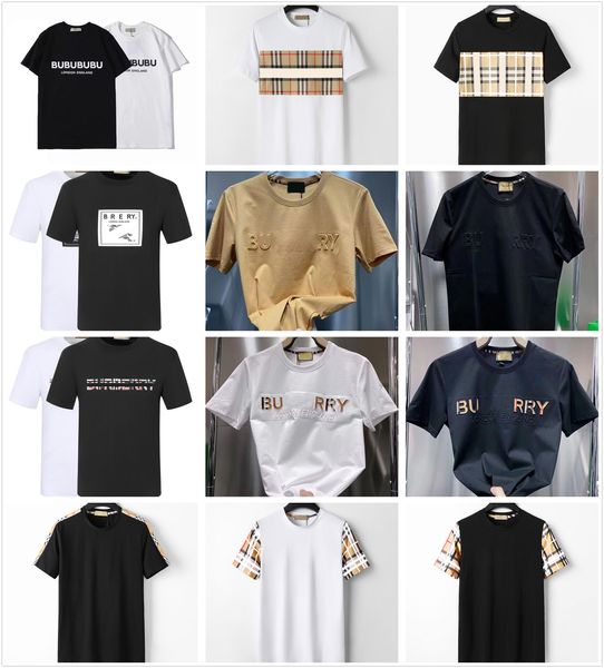 Herren-Designer-T-Shirt, schwarz, weiß, beige, kariert, gestreift, Marke, reine Baumwolle, Luxus-Poloshirts, atmungsaktiv, schmal, lässig, T-Shirt, Straße, gleichen Stil, Sommer-T-Shirt für Herren und Damen