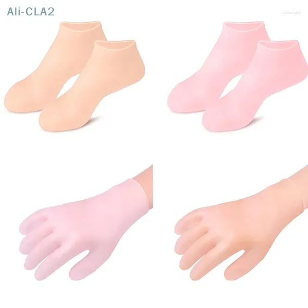 Frauen Socken 1 Paar Fußpflege Spa Heimgebrauch Silikon Feuchtigkeitsspendende Gel Ferse Gebrochener Fuß Haut Protektoren Anti Rissbildung handschuhe