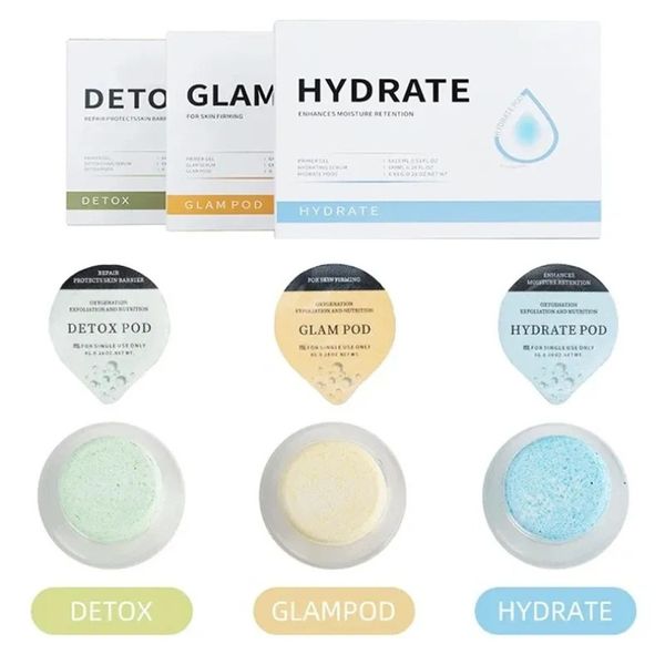 Новый продукт Glam Revive Hydrate Detox Illuminate Gold Kit Капсула для оксигенации CO2 Капсулы для лица Уход за кожей Кислородные капсулы547