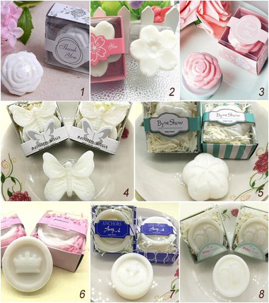 Favores de casamento, presentes, chá de bebê, flor, formato de borboleta, sabonete perfumado, material para festa de casamento, suprimentos5758936