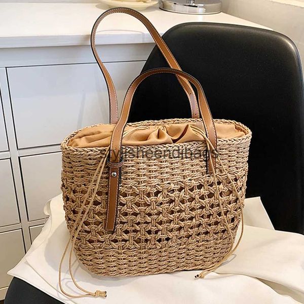 Borse a tracolla Borse di paglia alla moda per donne 2023 Summer Beach Spall Wicker Borse intrecciato Rattan Borsa Mala boemia boemia boemia bohemia bohemia boolsosh24219