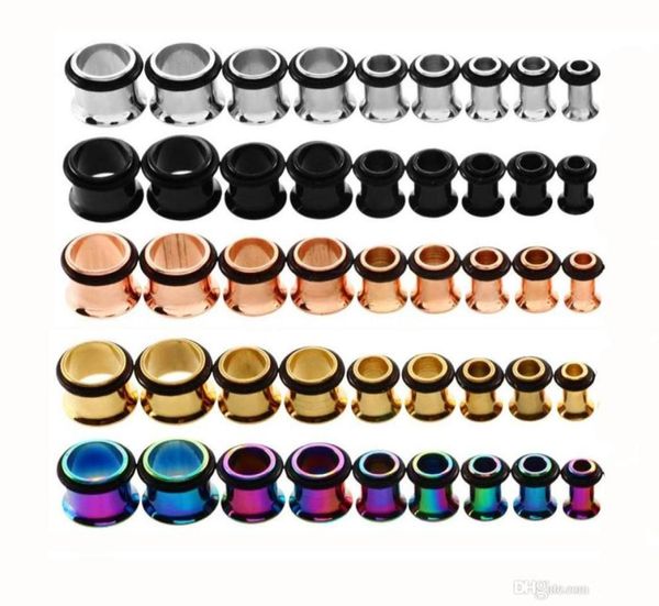 2018 NEU 18 Stück / Los 16 mm 10 mm Edelstahl-Ohrstöpsel Tunnel Trompetenschalen Ohrerweiterung Piercing Schmuck Zubehör8184953