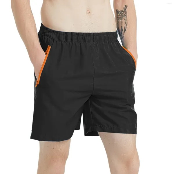 Shorts masculinos Me Mens Natação Curta Board L Swim Trunks Calças Swimwear Slim Wear com Bolso Zipper 9 Homens