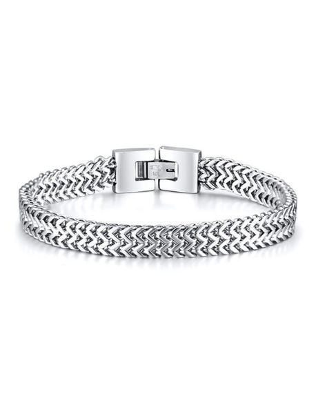 Gliederkette Bali Fuchsschwanz Armband Edelstahl Silber Farbe für Männer Doppelglieder Brazalete 83 Zoll 77 Zoll Ehemänner Geschenke7174158