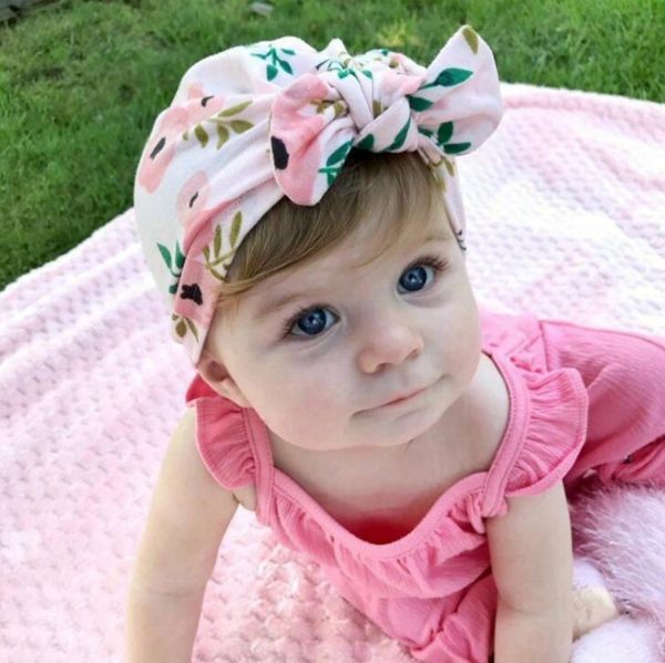 Ins Baby Mädchen Junge mit Hasenohren Kleinkinder Weicher Turban Knoten Schleife Mütze Säugling Kleinkind Boutique Indischer Turban Frühling Sommer7925556