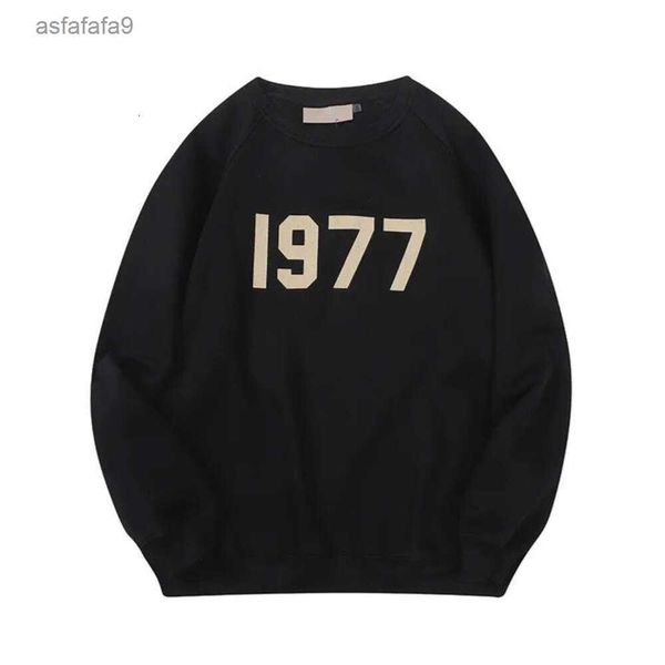 Moletons Ess Designer Quente Hoodie Hoody Homem Pulôver Moletom Mens Essentails Preto 1977 Guy Mulheres Homens Crewneck Algodão Letter71 6XW0