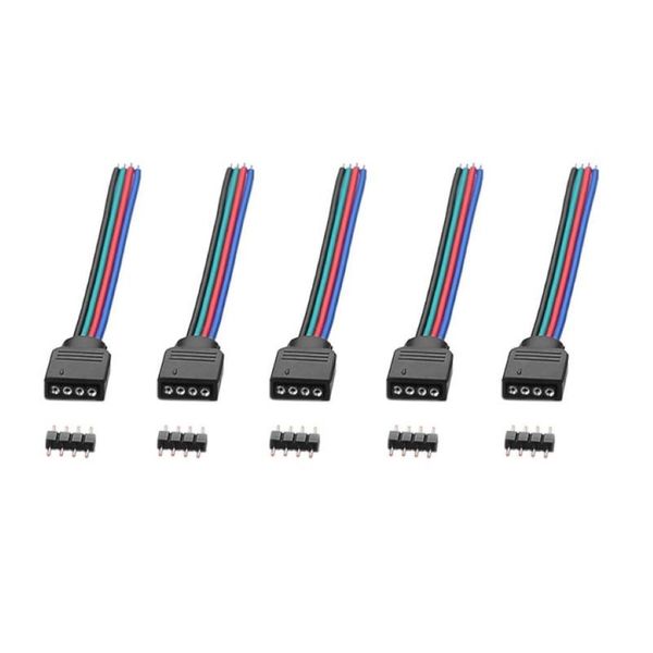 Set di strisce da 20 pezzi Cavo con connettori RGB a 4 pin per strisce luminose a LED SMD 3528 LB88283l