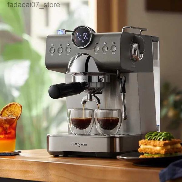 Macchina per il caffè Macchina per caffè espresso elettrica Macchina per caffè espresso 20 Bar per la casa Produzione fredda fatta in casa Acqua calda Visualizzazione della temperatura del vapore Q240218