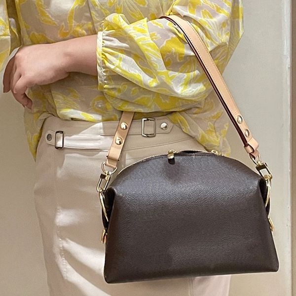 Kette Shell Alte Blume Tasche Frauen Schulter Geldbörse Handtasche Echtes Leder Brief Drucken Cross Body Taschen Reißverschluss Offen Hohe Qualität Dame Clutch Interne Reißverschlusstasche