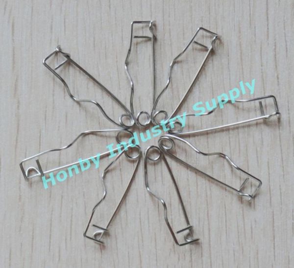 Packung mit 1000 Stück 19 mm Stahl Fancy Crimp-förmige Abzeichen-Clip-Sicherheitsnadel 6547739