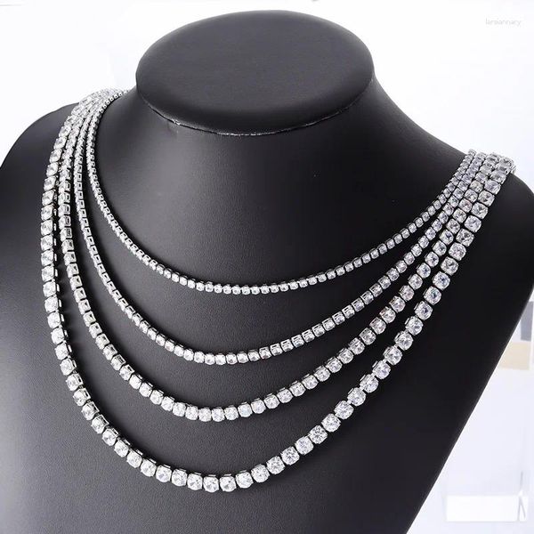 Correntes amantes na moda 3/4/5/6mm laboratório diamante colar 14k branco festa de ouro casamento chocker colares para mulheres homens hiphop jóias presente