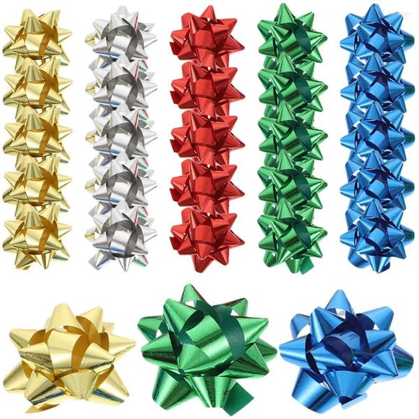 Decorazione per feste 150 pezzi Stella autoadesiva Fiore Confezione regalo Fiocco Matrimonio Fai da te Nastro di Natale Fiocchi di Natale Artigianato per bambini Mini adesivi a cuore