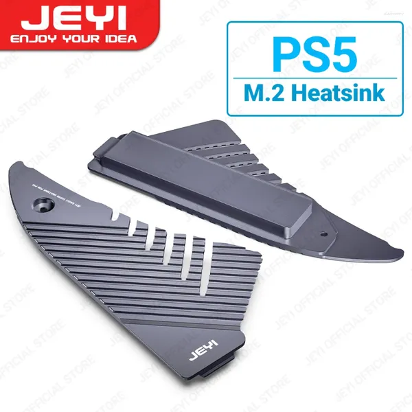 Raffreddamenti per computer JEYI PS5 M.2 SSD Dissipatore di calore Cuscinetti termici di raffreddamento in alluminio solido di ampia area per Playstation 5 PCIe 4.0 NVMe con versione RGB