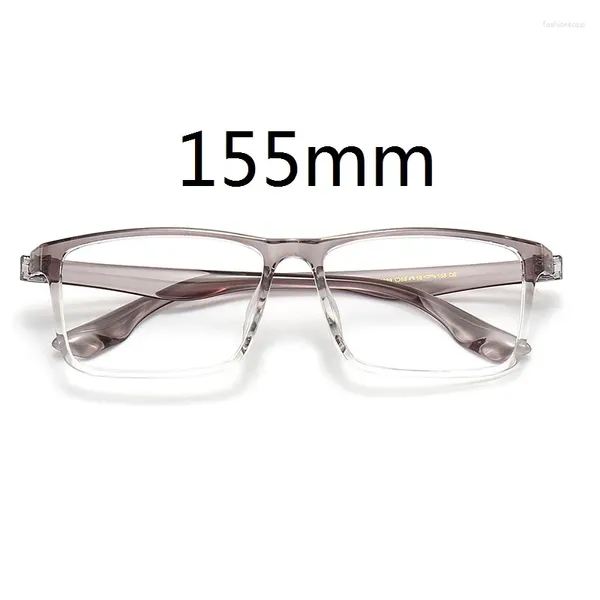 Óculos de sol vazrobe 155mm óculos de leitura de grandes dimensões homens mulheres sem parafuso óculos quadro masculino ultraleve cinza claro óculos transparentes