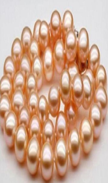 Fast Real New Fine Genuine Pearl Jewelry 50cm Long 10Mm Real Natural South Sea GOLD PINK Pearl Necklace 14K8099951