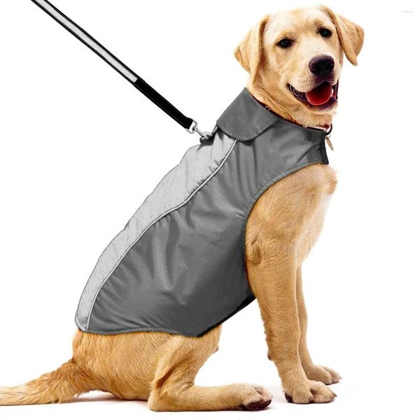 Abbigliamento per cani Cappotto invernale impermeabile per animali domestici Vestiti caldi per cani Taglia L (Nero)