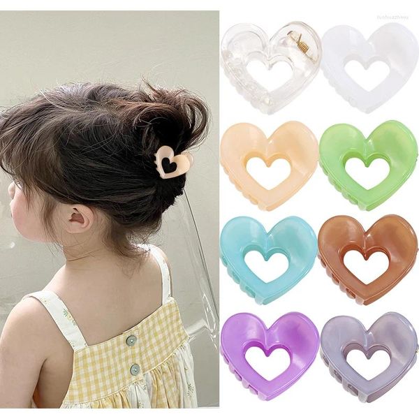 Haarschmuck, koreanische Kinder-Clips, modische Liebe, Acryl, einfarbig, Mini-Frauen-Pferdeschwanz-Schmuck