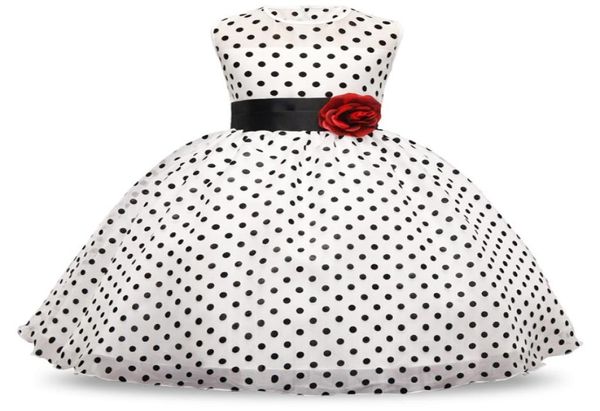 Baby Mädchen Polka Dots Kleid Für Mädchen Blume Hochzeit Party Kleider Kinder Prinzessin Weihnachten Kleid Casual Wear Kinder Clothing4002619