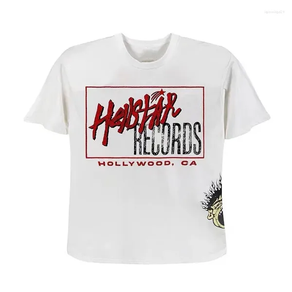 Herren T-Shirts Hellstar Sommer T-Shirts Y2K Bedrucktes Muster Übergroßer Trend Hip-Hop Punk Retro Rundhalsausschnitt Amerikanischer Stil Großhandel