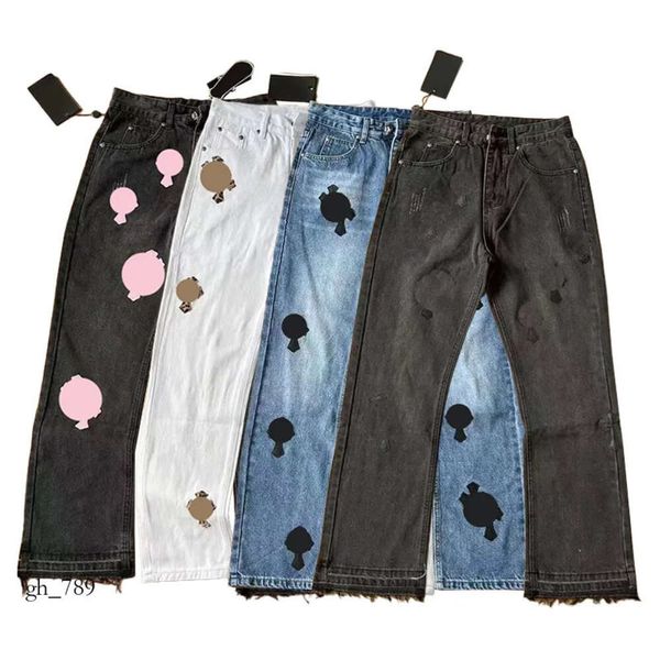 Зимние дизайнерские мужские джинсы Женские длинные брюки Jogger Джинсовая одежда с принтом Hop Hop Pant Chromes 183