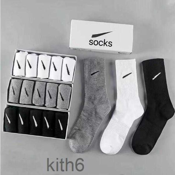 Мужские носки женские классические черные, белые, серые, однотонные, 5 пар в коробке, футбол, баскетбол, спорт, отдых, X64Y