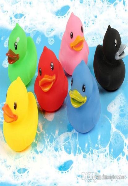 Звук утки для ванны Плавающие резиновые утки Сжимающая игрушка для игр Резиновая утка Классические игрушки204L2946446