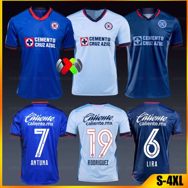 Cruz Azul Camiseta de Futbol ANTUNA 2023 24 Liga MX 23 24 Футбольные майки CDSyC Мексика Лига VIEIRA LIRA RODRIGES MORALES GIMENEZ TABO Футболки на дому в гостях третьи футбольные майки