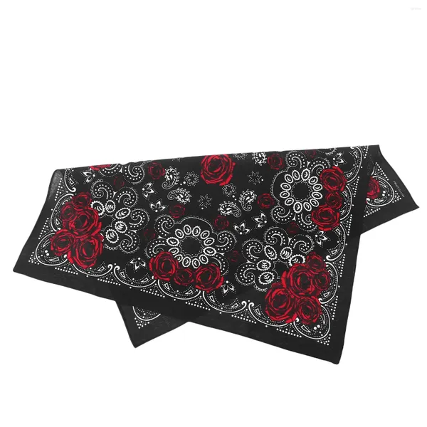 Bandanas baskılı başörtüsü bandana pamuk yüz maskesi çiçekler siyah mendil adam erkek erkek mendiller