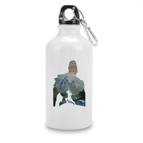 Bottiglie d'acqua Bottiglia sportiva fai-da-te Alluminio Kratos Silhouette 6 Bollitori Boccali da birra Sottovuoto Grafica unica
