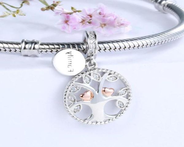 Anhänger aus 925er Silber, wärmende Familie, der Baum des Lebens, Perlen passen zu authentischen P-Armbändern, Schmuckherstellung, DIY-Valentinstagsgeschenke3514642