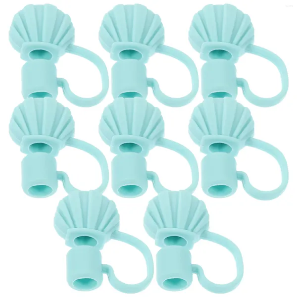 Copas descartáveis palhas 8 pcs plugue plugue de pó de pó de silicone topper cremes de sílica capas de sílica tampa