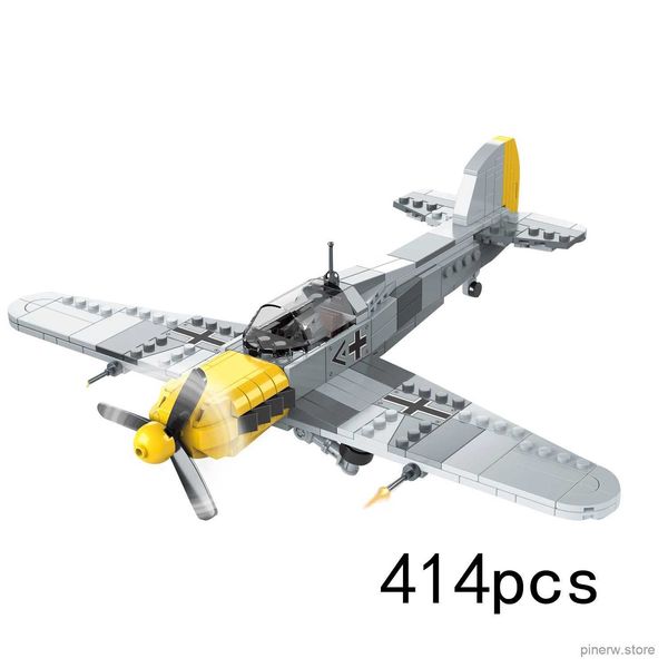 Блоки самолетов WW2, немецкий советский самолет, строительные блоки, Вторая мировая война, 2 комплекта военной брони DF-109 ME262 P51, истребитель, военный самолет для подарка