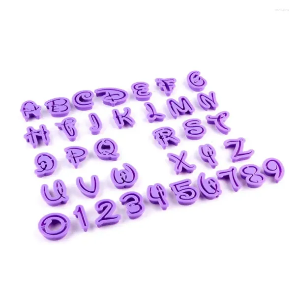 Backformen Luyou 26 teile/satz Lustige Kreative Cartoon Alphabet Cookie Cutter Anzahl Brief Set Kuchen Werkzeug Fondant Form FM1669