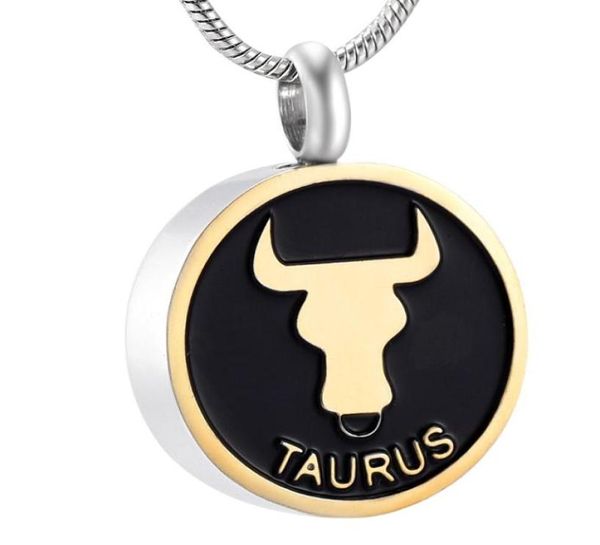 IJD9968 Aço Inoxidável A Série de Aniversário Taurus Constellation sign Memorial Colar para Cinzas Urna Pulseira Lembrança Colar J9697419