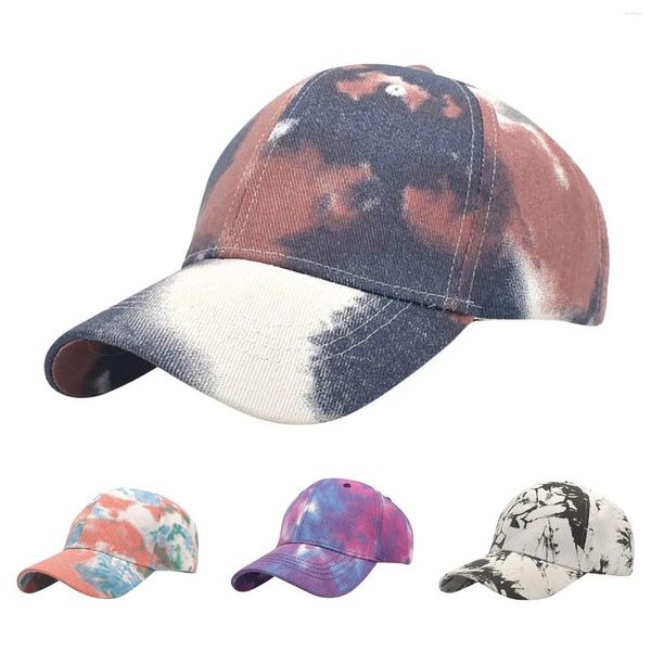 Bola bonés tie dye boné de beisebol masculino e feminino moda tendência pato primavera verão mulheres angustiadas para correr