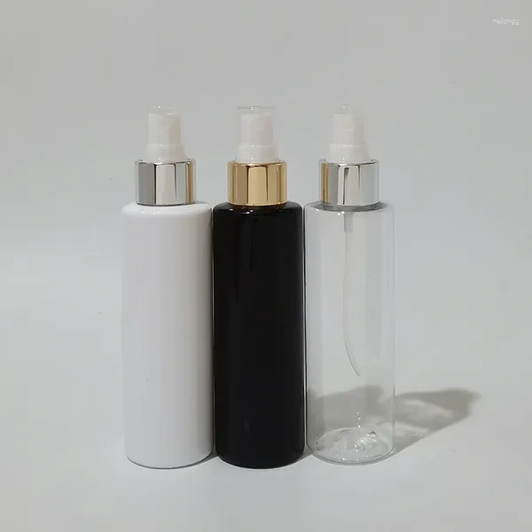 Bottiglie di stoccaggio 30 pz 150 ml Vuote Argento Oro Collare Pompa Spray Trucco di Plastica Profumo Cosmetico Nebulizzatore Contenitore di Imballaggio