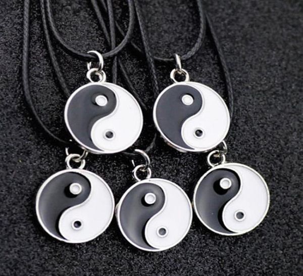 Lotto 10 pz moda donna men039s Taoismo Tai Chi yin yang Collana con ciondolo Charms intero HJ087414099