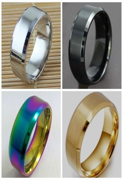 Ganze 50 Stücke 316L 8mm Plain Simple Band Edelstahl Ringe Modeschmuck Ring für Mann Frauen2231733